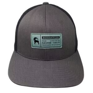 Backcountry Trucker Hat Gray Black One Size Snapback Mesh Patch Wasatch Range